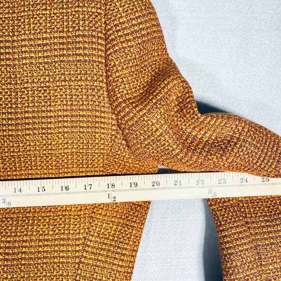 Harve Benard Blazer Womens 10 Orange Brown Wool Houndstooth Jacket - Picture 8 of 11